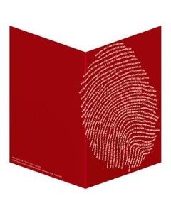 Faltkarte Einzigartig Fingerabdruck rot