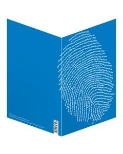 Faltkarte Einzigartig Fingerabdruck blau