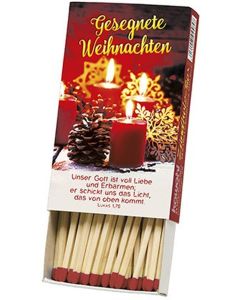 Zündholzbox - Gesegnete Weihnachten