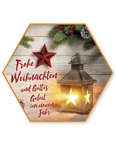 Schafmilchseife Stern "Frohe Weihnachten und Gottes Geleit"