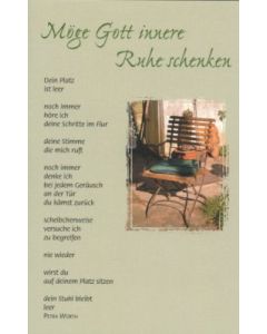 Faltkarten Trauer: Möge Gott innere Ruhe schenken, 3 Stück