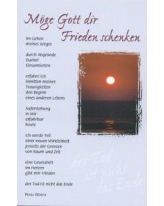 Faltkarten Trauer: Möge Gott dir Frieden schenken, 3 Stück