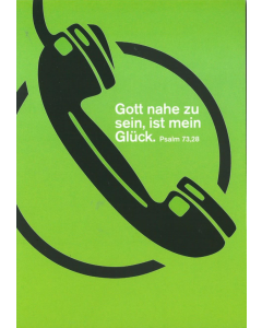 Faltkarte Telefonhörer Retro - Gott nahe zu sein